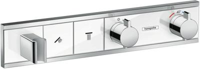 Hansgrohe RainSelect thermostaat afbouwdeel voor 2 functies, wit/chroom