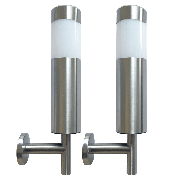 Solar wandlamp lucifer rvs op zonne energie - thumbnail