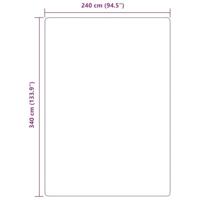 Hoogpolig vloerkleed NAVARRA 240x340 cm polyester zilvergrijs - thumbnail