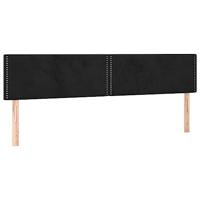 Boxspring met matras en LED fluweel zwart 200x200 cm - thumbnail