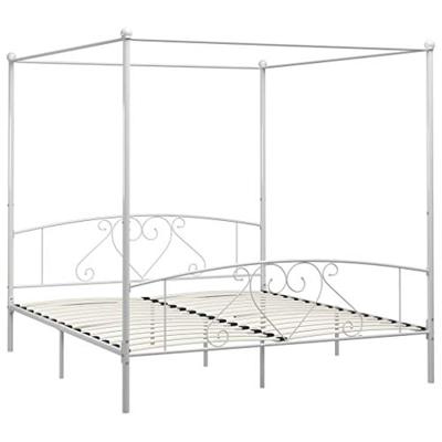Hemelbedframe metaal wit 180x200 cm