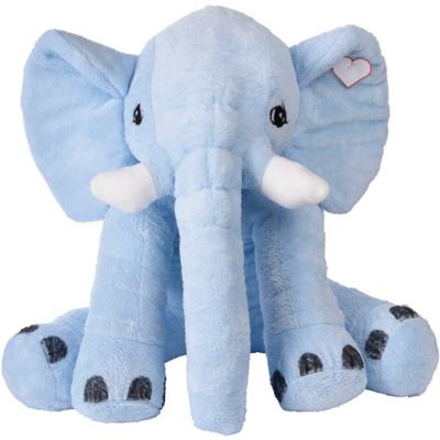 Speelgoed Knuffel Olifant van zachte pluche - blauw - 65 cm - Speelgoed Knuffel Olifant van zachte pluche - blauw - 65 cm -