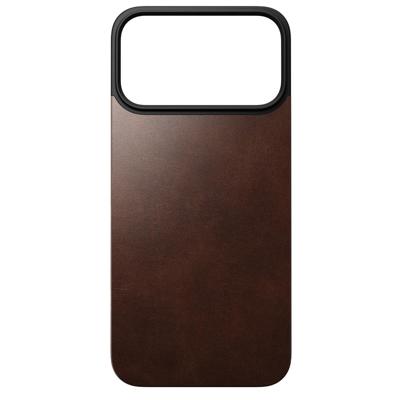 Nomad Magnetic Leather Case iPhone 17 Pro Max Rustic Brown Horween