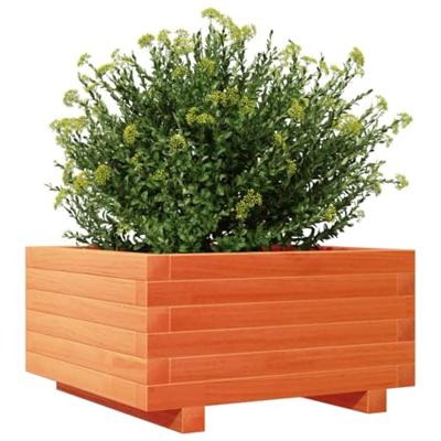 Plantenbak 50x50x26,5 cm massief grenenhout wasbruin Plantenbak 50x50x26,5 cm massief grenenhout wasbruin