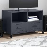 Tv-meubel 68x39x43,5 cm staal antracietkleurig - thumbnail