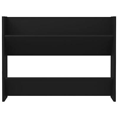 Wandschoenenkast 80x18x60 cm spaanplaat zwart