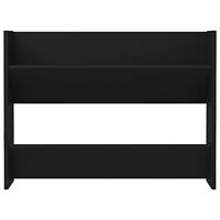 Wandschoenenkast 80x18x60 cm spaanplaat zwart - thumbnail