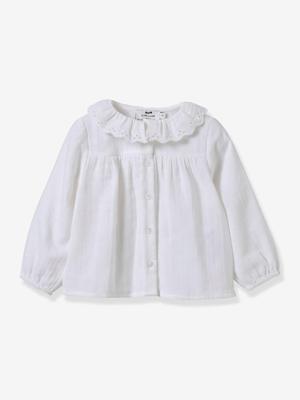 Babyblouse van katoenen gaas CYRILLUS ecru