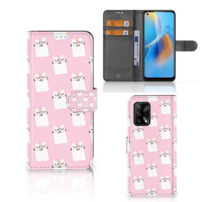 OPPO A74 4G | Telefoonhoesje | Met pasjeshouder | Sleeping Cats