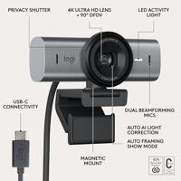 Logitech MX Brio 705 for Business webcam 8,5 MP 4096 x 2160 Pixels USB 3.2 Gen 1 (3.1 Gen 1) Alumini - thumbnail