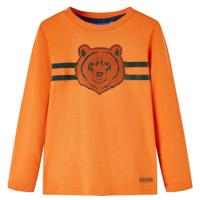 VidaXL Kindershirt met lange mouwen 92 donkeroranje - thumbnail