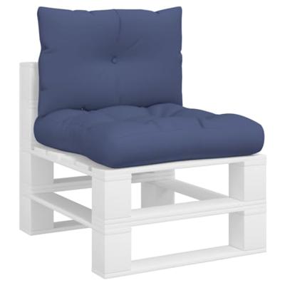 VidaXL Palletkussenset 60x38x13 cm stof marineblauw