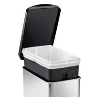 Simplehuman Afvalemmer Profile 10 liter (zilver) - thumbnail