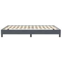 Bedframe zonder matras 140x210 cm fluweel donkergrijs - thumbnail