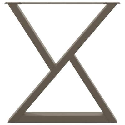 Eettafelpoten 2 st 70x(72-73,3) cm staal naturel