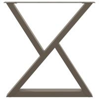 Eettafelpoten 2 st 70x(72-73,3) cm staal naturel - thumbnail