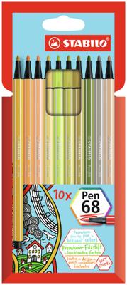 STABILO pen 68 - viltstift - set met 10 stuks STABILO pen 68 - viltstift - set met 10 stuks