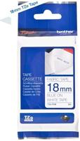 Brother TZe-FA4B Labeltape textiel ongelamineerd Tapekleur: Wit Tekstkleur: Blauw 18 mm 3 m - thumbnail