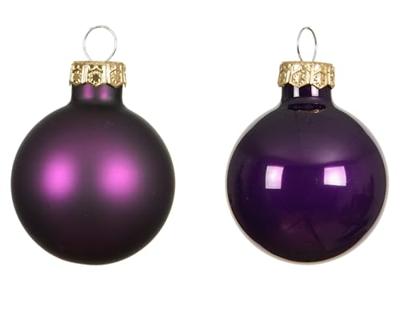 Kerstballen glas d3,5 cm vijg 16 st Decoris - Decoris