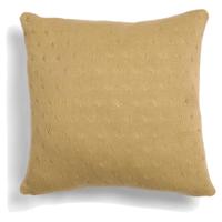 Essenza Essenza knitted Ajour cushion Fern yellow 50x50 - thumbnail