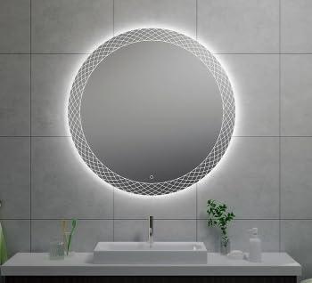 Badkamerspiegel Wiesbaden Deco Rond met LED Verlichting Condensvrij 100 cm Badkamerspiegel Wiesbaden Deco Rond met LED Verlichting Condensvrij 100 cm