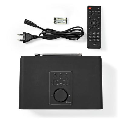 Internetradio | Tafelmodel | Bluetooth® / Wi-Fi | FM / Internet | 2.4 " | Kleurenscherm | 42 W | Afstandbestuurbaar | App-gestuurd | Koptelefoonoutput | Wekker | Slaaptimer | Zwart