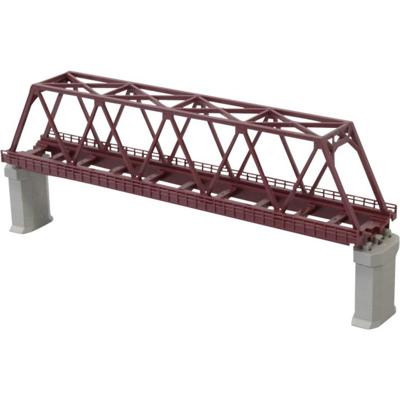 Rokuhan 7297042 Z Vakwerkbrug 1 spoor Z Rokuhan rails (met ballastbed) Donkerrood