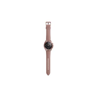 Samsung Galaxy Watch 3 Smartwatch Bluetooth, behuizing 41 mm staal, armband leer, verzadigingsmeter, valherkenning, sportbewaking, 48,2 g, batterij 247 mAh, IP68, Mystic Brons [Italiaanse versie]