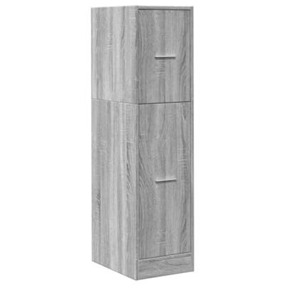 Apothekerskast 30x41x118 cm bewerkt hout grijs sonoma eiken - thumbnail