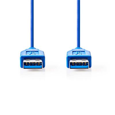 Nedis USB-Kabel | USB-A Male | USB-A Male | 5 Gbps | 1 m | Blauw | 1 stuks - CCGP61000BU10 CCGP61000BU10