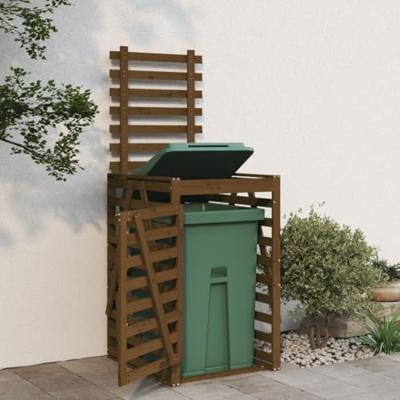 VidaXL Containerberging 84x90x128,5 cm massief grenenhout honingbruin