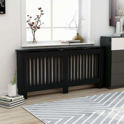 Radiatorombouw 172x19x81,5 cm MDF zwart