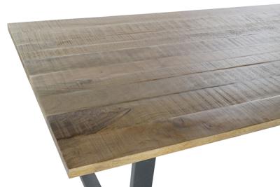 Eettafel Home ESPRIT Zwart Natuurlijk Metaal Mangohout 200 x 100 x 76 cm