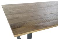 Eettafel Home ESPRIT Zwart Natuurlijk Metaal Mangohout 200 x 100 x 76 cm - thumbnail