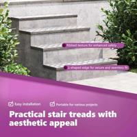 VidaXL Trap tread rechthoekig 4 pcs zilver 80 x 20 cm aluminium - thumbnail