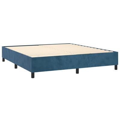 Boxspring met matras fluweel donkerblauw 90x190 cm