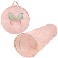 Little Dutch Kruiptunnel Flowers and Butterflies 180x46 cm Roze - thumbnail