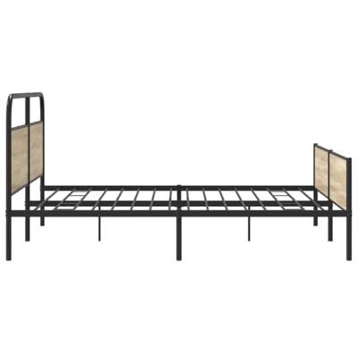Bedframe zonder matras metaal gerookt eikenkleurig 183x213 cm Bedframe zonder matras metaal gerookt eikenkleurig 183x213 cm
