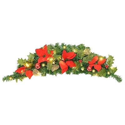 VidaXL Kerstboog met led-lampjes 90 cm pvc groen VidaXL Kerstboog met led-lampjes 90 cm pvc groen
