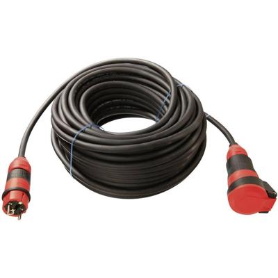 as - Schwabe SchukoUltra II Gummi Verlängerungsleitung H07RN-F 3G1,5, 10 m, extrem robust, für Gewerbe / Baustelle / Außenbereich, schwarz, 62250