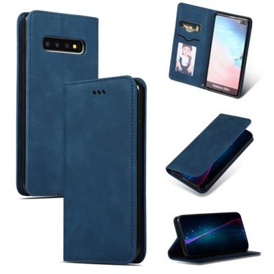 Retro huid voelen Business magnetische horizontale Flip lederen case voor Samsung Galaxy S10 plus (marineblauw) Retro huid voelen Business magnetische horizontale Flip lederen case voor Samsung Galaxy S10 plus (marineblauw)