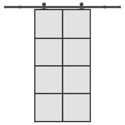 Schuifdeur met beslag 102,5x205 cm ESG-glas en aluminium