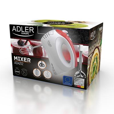 Adler AD 4212 mixer Handmixer Rood, Wit