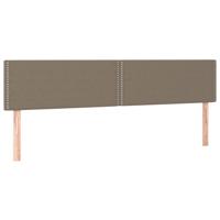 Boxspring met matras stof taupe 200x200 cm - thumbnail