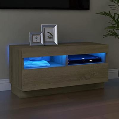 VidaXL Tv-meubel met led-verlichting 80x35x40 cm sonoma eikenkleurig