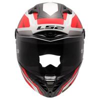 LS2 Helmet ff805 thunder gp raute xxl white/red - thumbnail