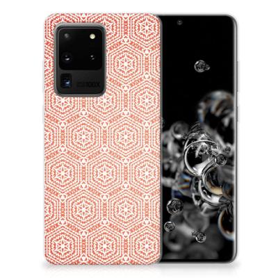 Samsung Galaxy S20 Ultra | TPU bumper | Pattern Orange Samsung Galaxy S20 Ultra | TPU bumper | Pattern Orange
