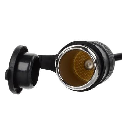Jtron Premium 12V auto sigarettenaansteker Socket verlengsnoer gesmolten met deksel lengte: 2m(Black)