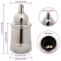 Lamphouders 2 st nikkel satijn E27 - thumbnail