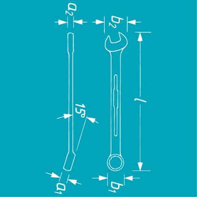 Hazet 600LG-36 600LG-36 Ring-steeksleutel Sleutelbreedte (metrisch) 36 mm